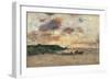 The Coast at Trouville-Eug?ne Boudin-Framed Giclee Print