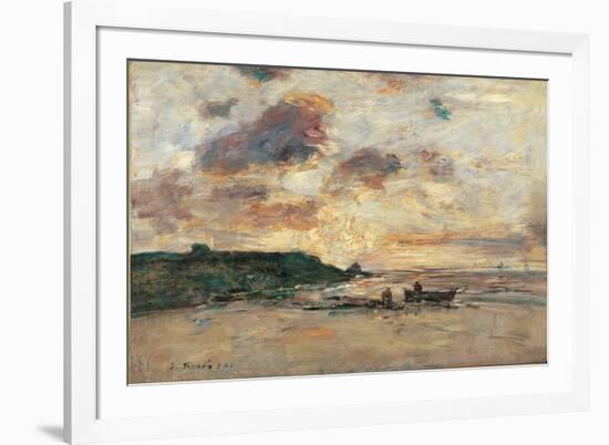 The Coast at Trouville-Eug?ne Boudin-Framed Giclee Print