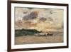 The Coast at Trouville-Eug?ne Boudin-Framed Giclee Print