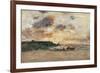 The Coast at Trouville-Eug?ne Boudin-Framed Giclee Print