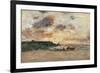 The Coast at Trouville-Eug?ne Boudin-Framed Giclee Print