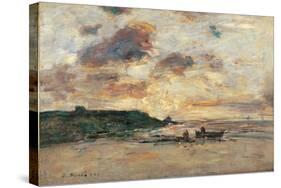 The Coast at Trouville-Eug?ne Boudin-Stretched Canvas