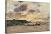The Coast at Trouville-Eug?ne Boudin-Stretched Canvas