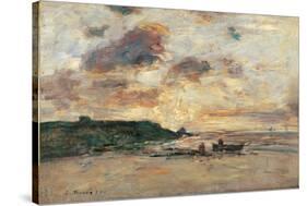 The Coast at Trouville-Eug?ne Boudin-Stretched Canvas