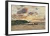 The Coast at Trouville-Eug?ne Boudin-Framed Giclee Print