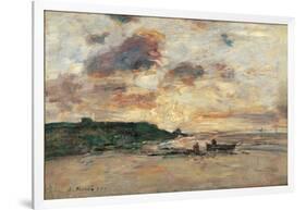 The Coast at Trouville-Eug?ne Boudin-Framed Giclee Print