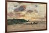 The Coast at Trouville-Eug?ne Boudin-Framed Giclee Print