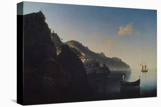 The Coast Near Amalfi, 1841-Ivan Konstantinovich Aivazovsky-Stretched Canvas