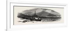 The Coast Near Genoa, the Cornice Road, Liguria, Italy, 19th Century-null-Framed Giclee Print