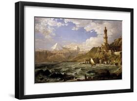 The Coast of Genoa, 1854-Jasper Francis Cropsey-Framed Premium Giclee Print