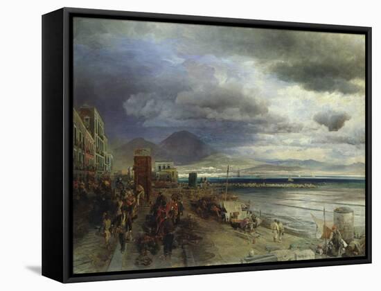 The Coast of Naples, 1877-Andreas Achenbach-Framed Stretched Canvas