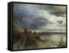 The Coast of Naples, 1877-Andreas Achenbach-Framed Stretched Canvas