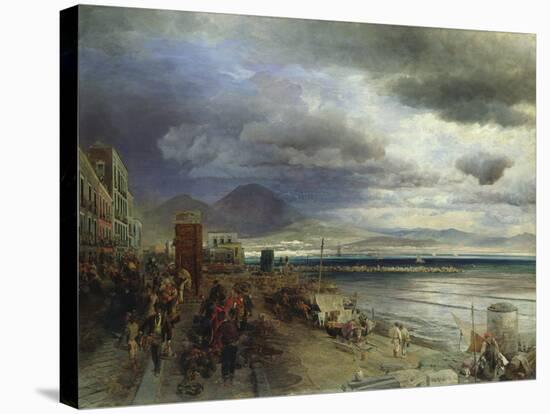 The Coast of Naples, 1877-Andreas Achenbach-Stretched Canvas