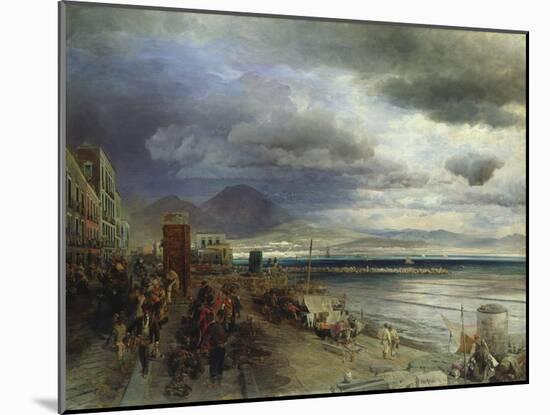 The Coast of Naples, 1877-Andreas Achenbach-Mounted Giclee Print