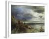 The Coast of Naples, 1877-Andreas Achenbach-Framed Giclee Print