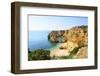 The coastal rock formations at Marinha beach (Praia da Marinha). Algarve, Portugal-Mauricio Abreu-Framed Photographic Print