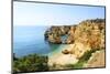 The coastal rock formations at Marinha beach (Praia da Marinha). Algarve, Portugal-Mauricio Abreu-Mounted Photographic Print