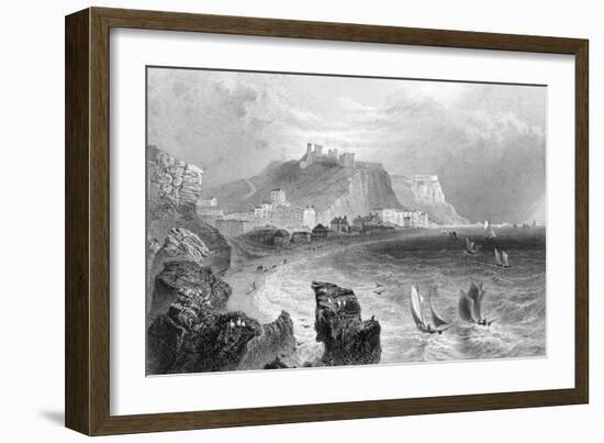 The Coastline at Hastings, East Sussex, 1840-R Wallis-Framed Giclee Print