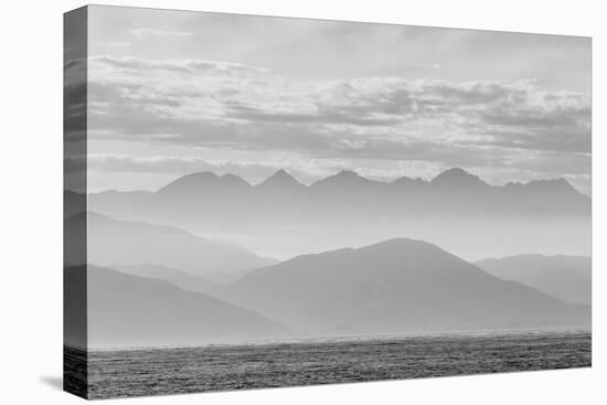 The Coastline of Kaikoura in Black and White, South Island, New Zealand, Pacific-Michael Nolan-Stretched Canvas