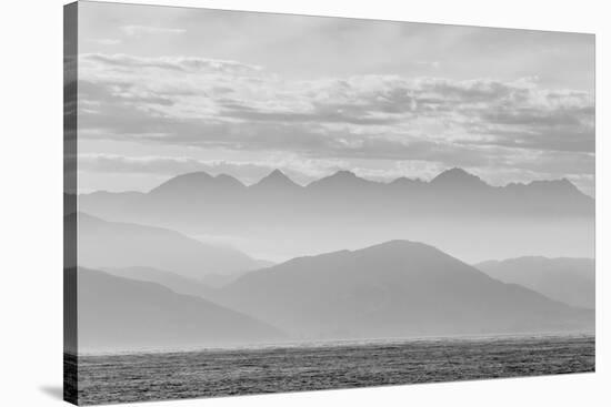 The Coastline of Kaikoura in Black and White, South Island, New Zealand, Pacific-Michael Nolan-Stretched Canvas