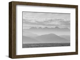 The Coastline of Kaikoura in Black and White, South Island, New Zealand, Pacific-Michael Nolan-Framed Photographic Print