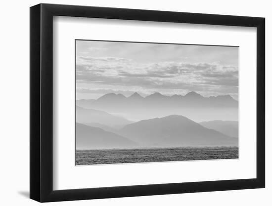 The Coastline of Kaikoura in Black and White, South Island, New Zealand, Pacific-Michael Nolan-Framed Photographic Print