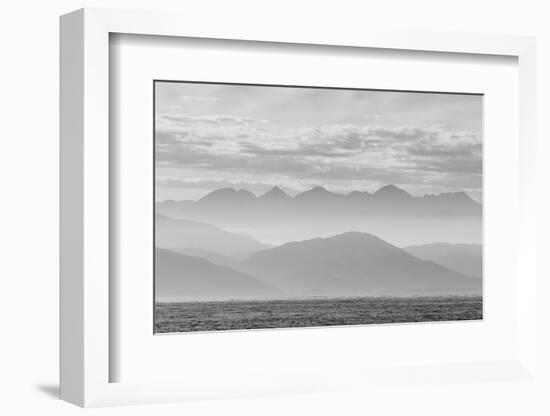 The Coastline of Kaikoura in Black and White, South Island, New Zealand, Pacific-Michael Nolan-Framed Photographic Print