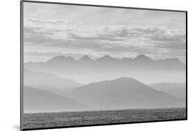 The Coastline of Kaikoura in Black and White, South Island, New Zealand, Pacific-Michael Nolan-Mounted Photographic Print