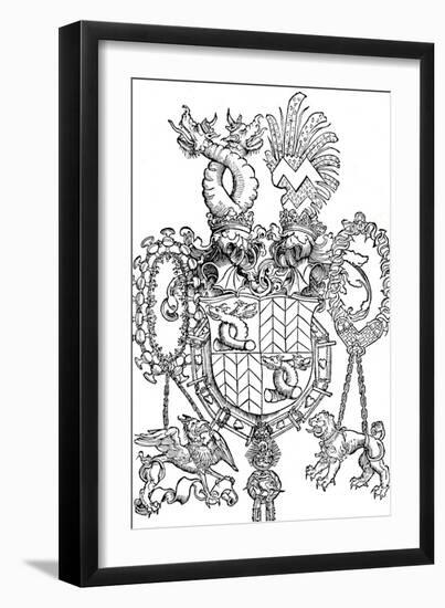 The Coat of Arms of Florian Waldauf, 1500-Albrecht Dürer-Framed Giclee Print