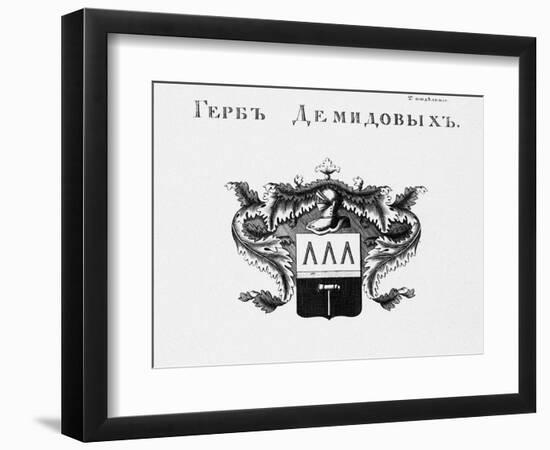 The Coat of Arms of the Demidov House-null-Framed Premium Giclee Print