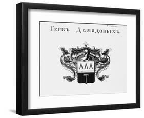 The Coat of Arms of the Demidov House-null-Framed Premium Giclee Print