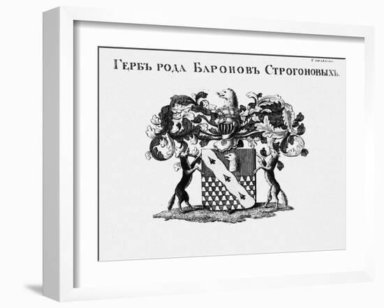 The Coat of Arms of the Stroganov House-null-Framed Giclee Print