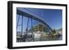 The Coathanger Bridge spanning the marina, Picton, Marlborough, South Island, New Zealand, Pacific-Ruth Tomlinson-Framed Photographic Print