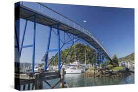 The Coathanger Bridge spanning the marina, Picton, Marlborough, South Island, New Zealand, Pacific-Ruth Tomlinson-Stretched Canvas