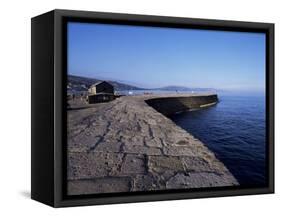 The Cobb, Lyme Regis, Dorset, England, United Kingdom-John Miller-Framed Stretched Canvas