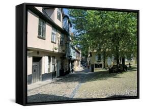 The Cobbled Medieval Square of Elm Hill, Norwich, Norfolk, England, United Kingdom-Ruth Tomlinson-Framed Stretched Canvas