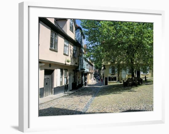 The Cobbled Medieval Square of Elm Hill, Norwich, Norfolk, England, United Kingdom-Ruth Tomlinson-Framed Photographic Print