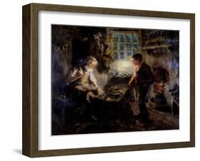 The Cobbler's Shop, 1909-Ralph Hedley-Framed Giclee Print