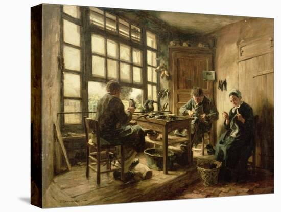 The Cobblers, 1880-Léon Augustin L'hermitte-Stretched Canvas