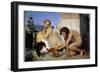 The Cock Fight, 1846 (Oil on Canvas)-Jean Leon Gerome-Framed Giclee Print