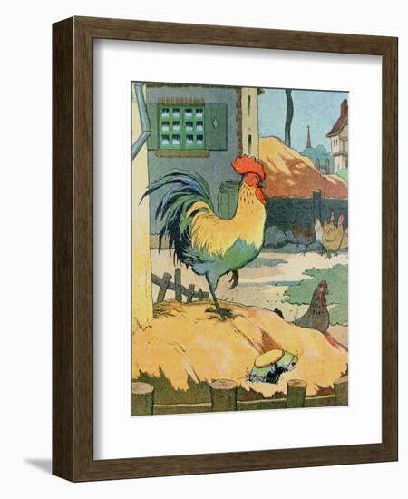 The Cock, Illustration from 'Le Buffon de Benjamin Rabier', Adapted from 'Histoire Naturelle' of…-Benjamin Rabier-Framed Giclee Print