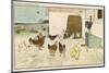 The Cock Mounted on Top of the Coop is Able to Look into the Farmhouse-Cecil Aldin-Mounted Photographic Print