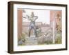 The Cock Went on Crowing All the Time Elfstrom Sawed and Hammered-Carl Larsson-Framed Giclee Print