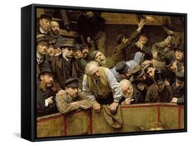 The Cockfight, 1889-Remy Cogghe-Framed Stretched Canvas