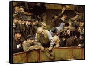 The Cockfight, 1889-Remy Cogghe-Framed Stretched Canvas