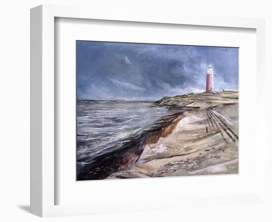 The Cocksdorp Lighthouse, Texel, Netherlands, 2003-John Erskine-Framed Giclee Print