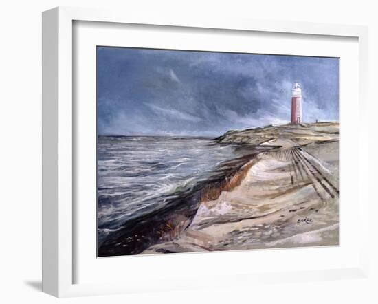 The Cocksdorp Lighthouse, Texel, Netherlands, 2003-John Erskine-Framed Giclee Print