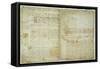 The Codex Hammer, Pages 48-51, 1508-12-Leonardo da Vinci-Framed Stretched Canvas