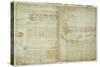 The Codex Hammer, Pages 48-51, 1508-12-Leonardo da Vinci-Stretched Canvas