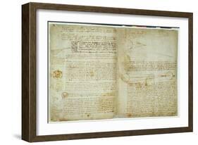 The Codex Hammer, Pages 48-51, 1508-12-Leonardo da Vinci-Framed Giclee Print